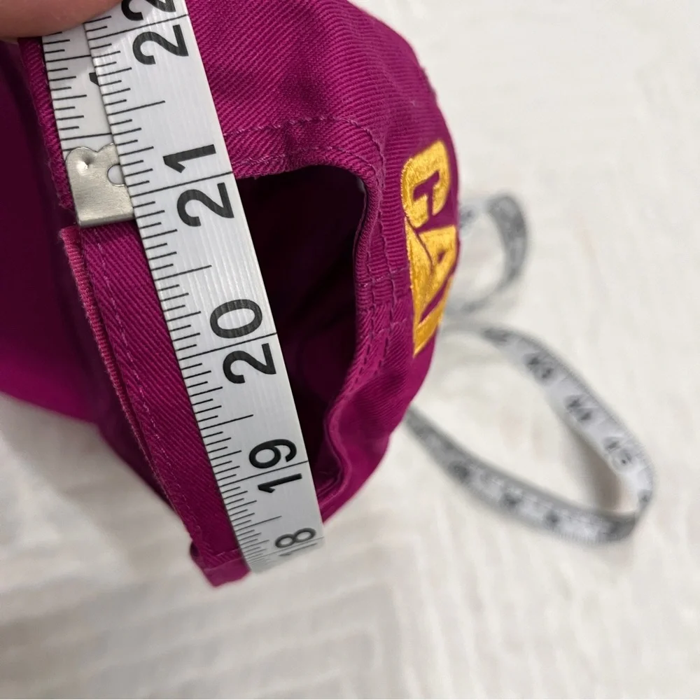 CAT Pink Baseball Cap Hat Yellow Heart Logo Girls‎ adjustable back
